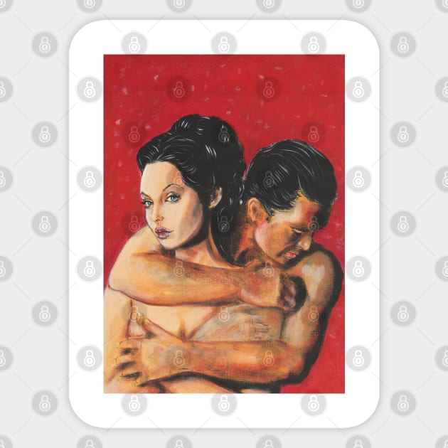 Angelina Jolie, Antonio Banderas Sticker by Svetlana Pelin